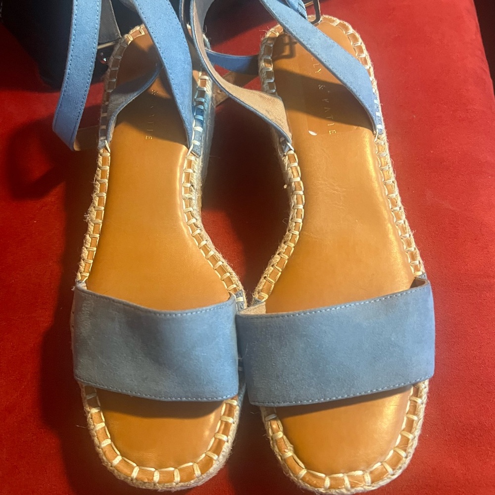 Blue Suede Women's Sandals